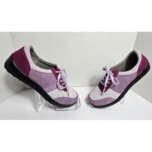 Norm Thompson Womens Saddle Oxford Shoes Lace Up 8 Pink Plum Sneaker